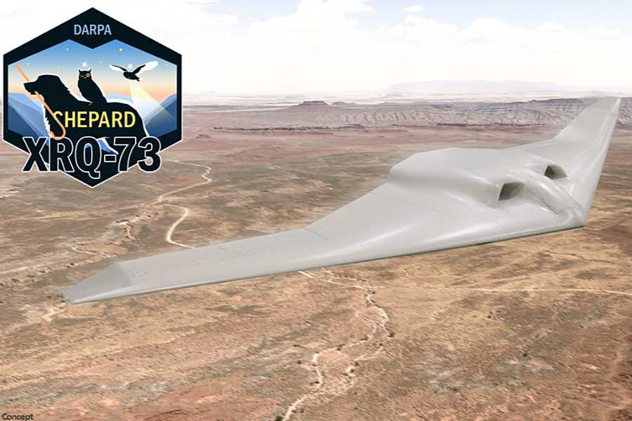 نظام الطائرات غير المأهولة الكهربائية الهجينة لبرنامج DARPA SHEPARD الأمريكي يحمل التصنيف الرسمي  XRQ-73